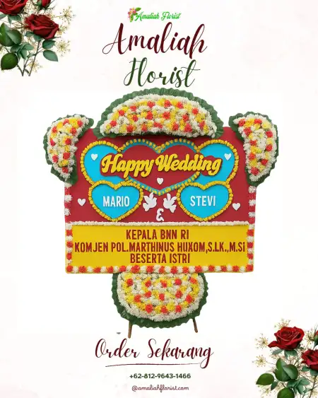 Papan Bunga Pernikahan Semaki